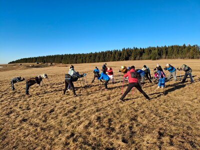 Protahovací cvičení.